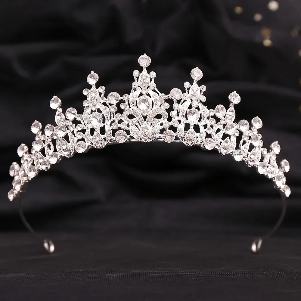 

Luxury Colored Horse Eye Crystal Rhinestone Crown Wedding Tiara Bridal Hair Accessories Crown Party Wedding Tiara Gift