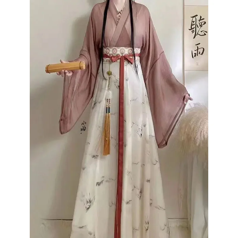 

Chinese Style Hanfu Dress Women Traditional Elegant Floral Embroidery Princess Dresses Oriental Fairy Cosplay Stage Dance Robe