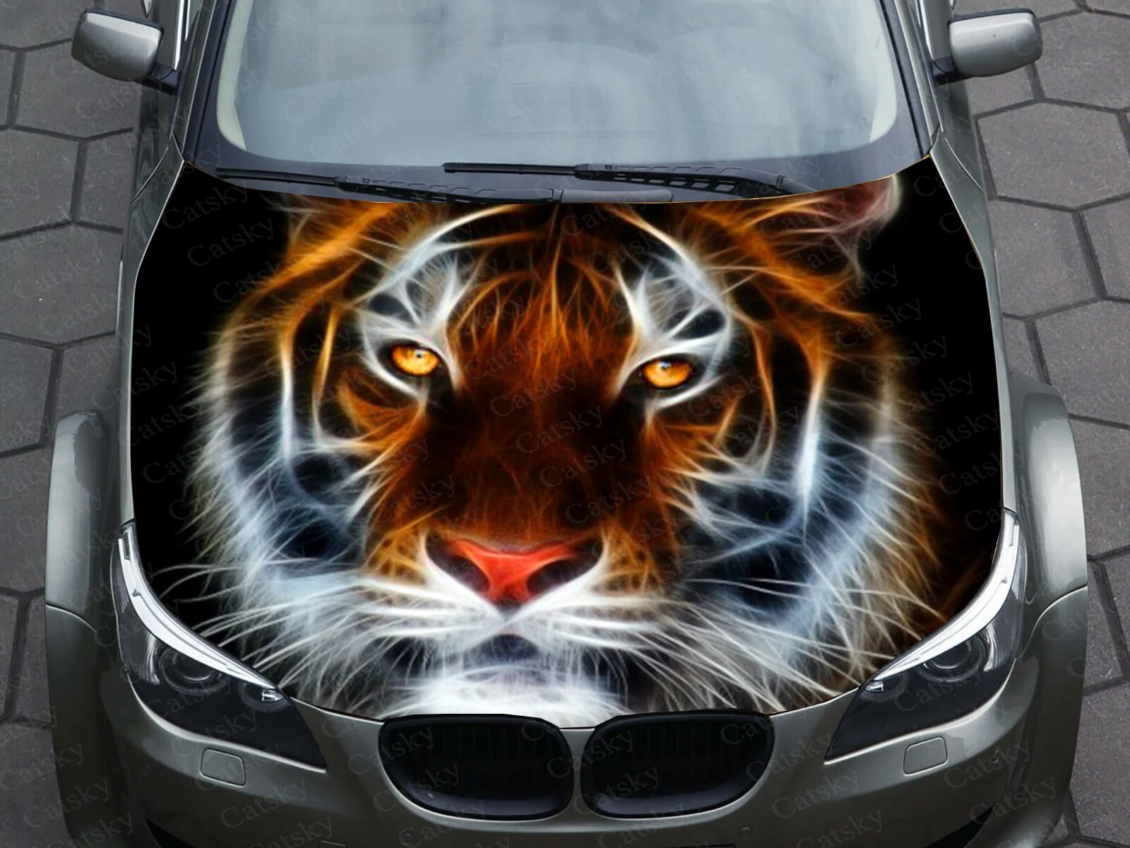 Autoaufkleber Tiger Tigerbaby Motorhauben Aufkleber A593