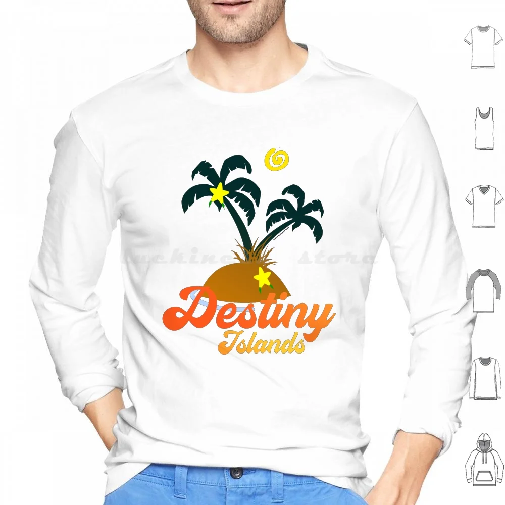 Destiny Islands, Dal Regno Hearts Felpa Con Cappuccio In Cotone Manica Lunga Kingdom Hearts Kingdom Hearts Ricorda Kh Kh2 Kh3 Khcom