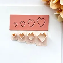  Flower Petal Clay Cutters  Trio Polym Mini Micro Floral Petal Cutters | Polymer Clay Cutter | Flower Earring Cutters 