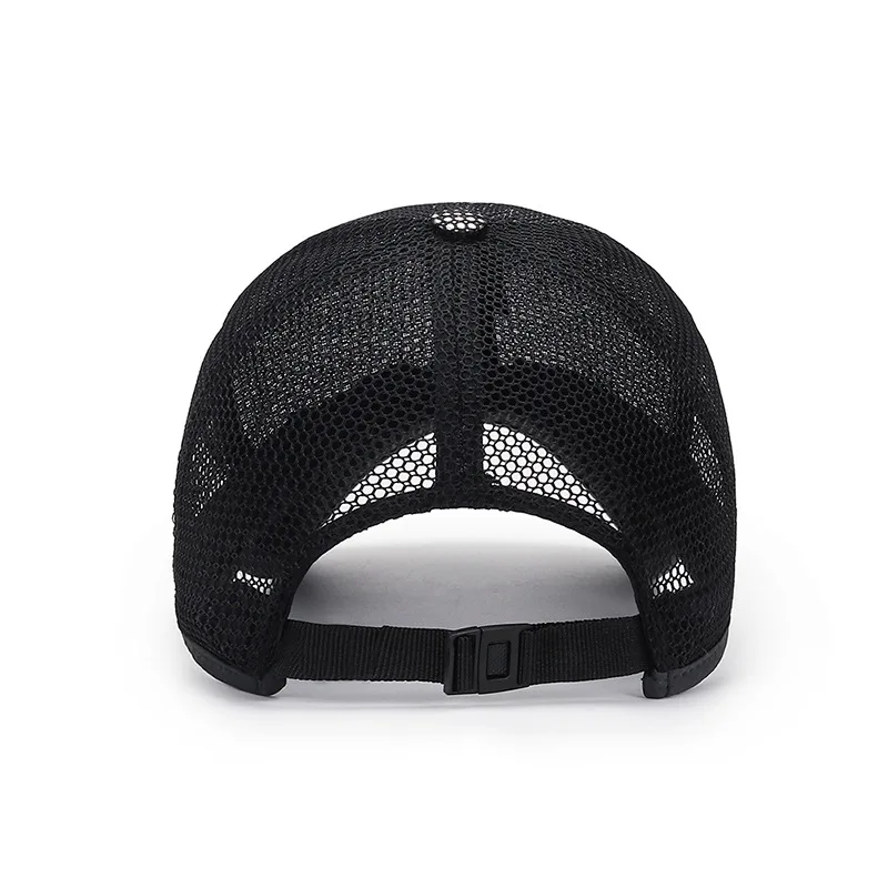 Fashion Big Head Men Women Outdoor Sport Extended Brim Sun Retractable Mesh Cap Sunscreen Baseball Cap Large Brim Breathable Hat