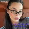 Anti Blue Light Oval Myopia Glasses Retro Small Frame Transparent Prescription Glasses Men Ultralight Clear Nearsight Eyewear 1