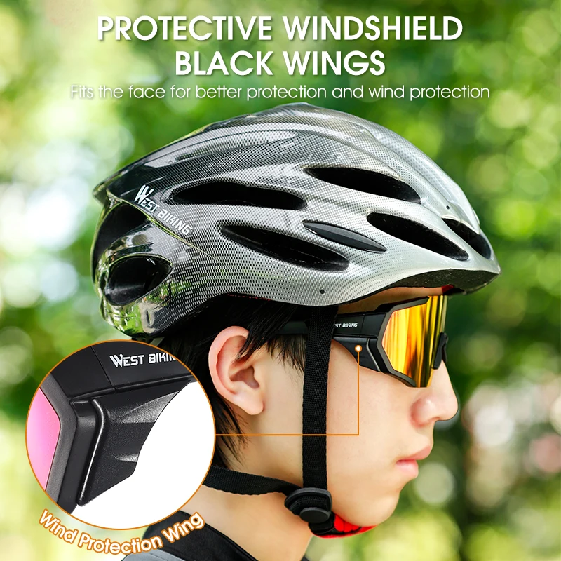West Biking Cycling Sunglasses  Gafas de Sol para hombre Cycling 3 Lens -  3 Lens Polarized - Aliexpress