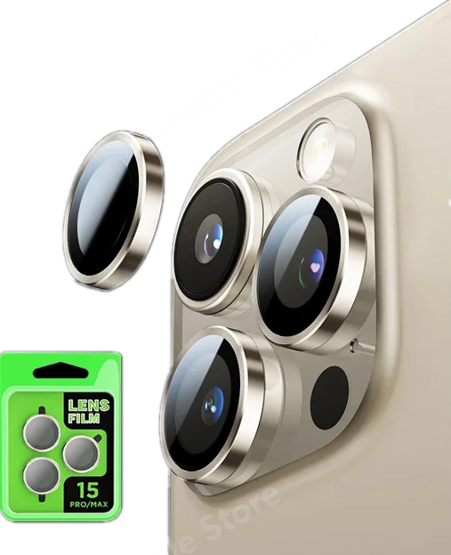 Enhanced Camera Protector with 3D Design and Metal Frame for Glass Lens, Full Coverage