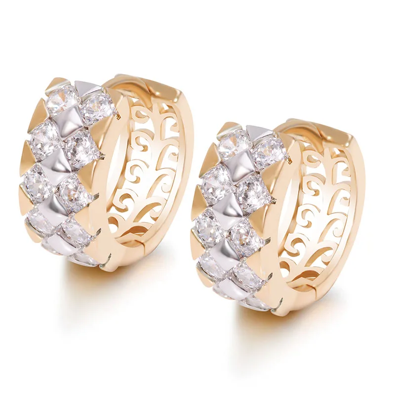 Wholesale Price Mix 2 Gold Plated Hoop Earrings for Women Fashion Jewelry Nick and Lead Free |