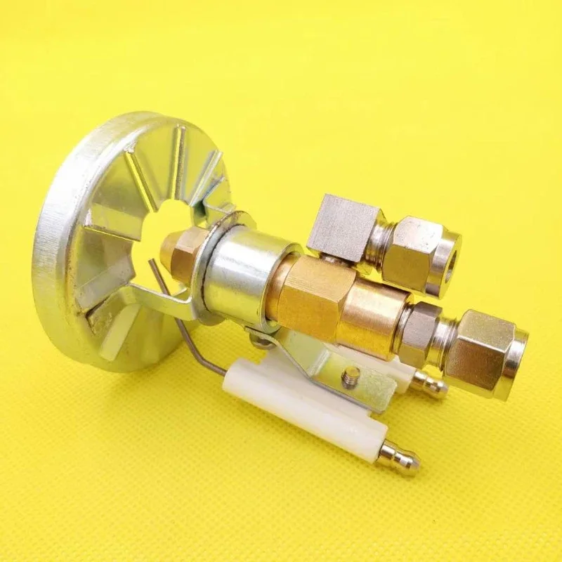 

Waste Oil Burner Parts Brass Siphon Air Atomizing Oil Spray Nozzle Ceramics Igniter Electrode Burner Flame Ring 75mm Fuel Burner