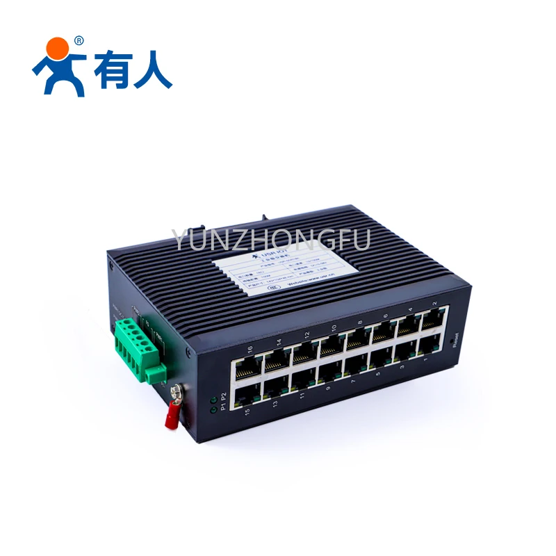 

Industrial switch 16-port Gigabit Ethernet USR-SDR160 non-managed plug and play guideway type IP40 protective network port