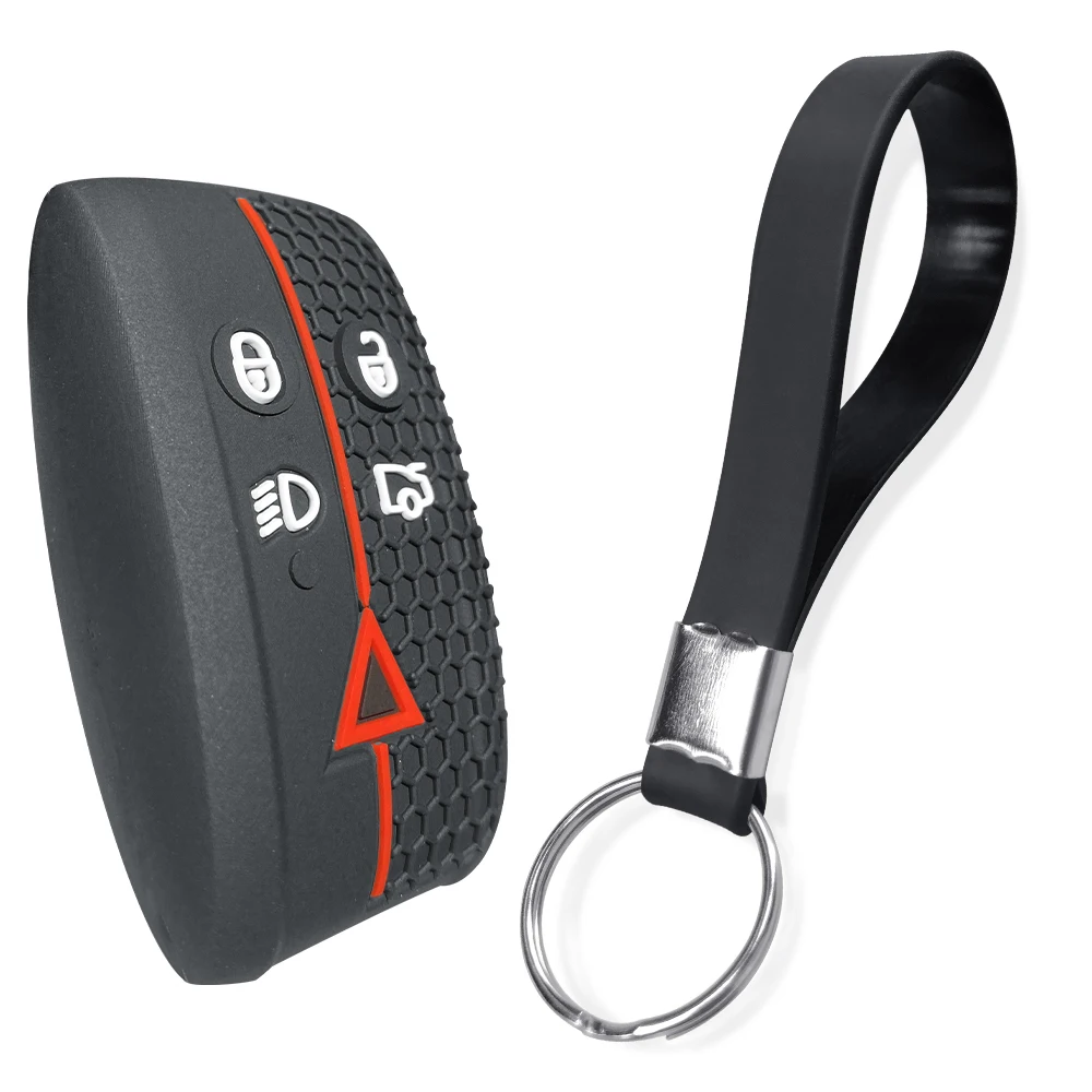 Smart Car Remote Accessories Key Shell 5-Button Silicone Fob Case Protective Cover for Jaguar XF XFR XK XKR XK8 XJ8 2007-2013 key case key case cover car key shell remote control case cover