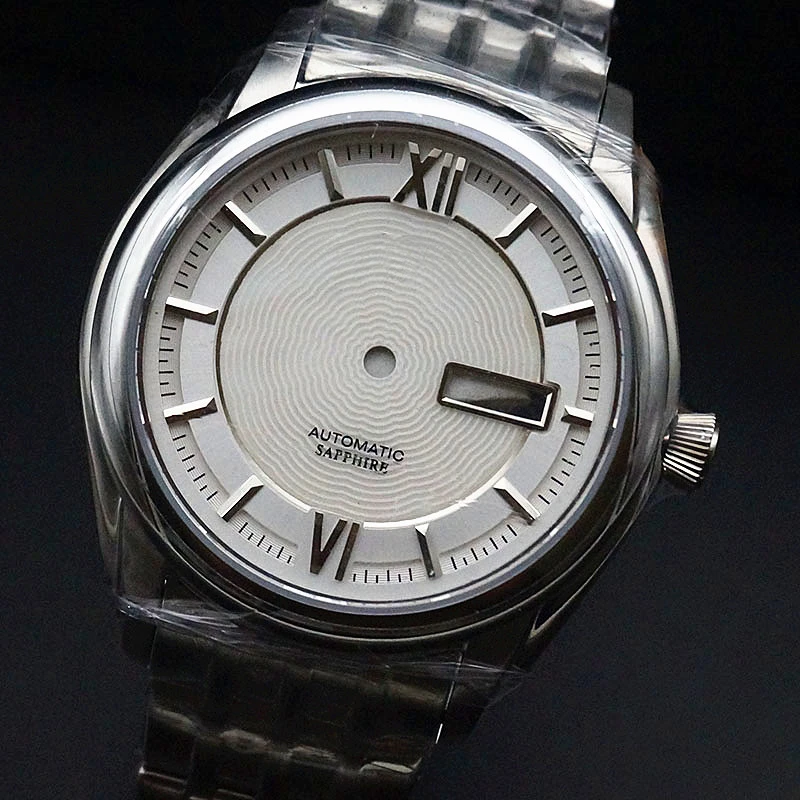 

Watch Accessories Set Case Strap Fit 8200 8205 Movement with 40mm Beads Band Silver Color Men Sapphire Men for CITIZEN 4030