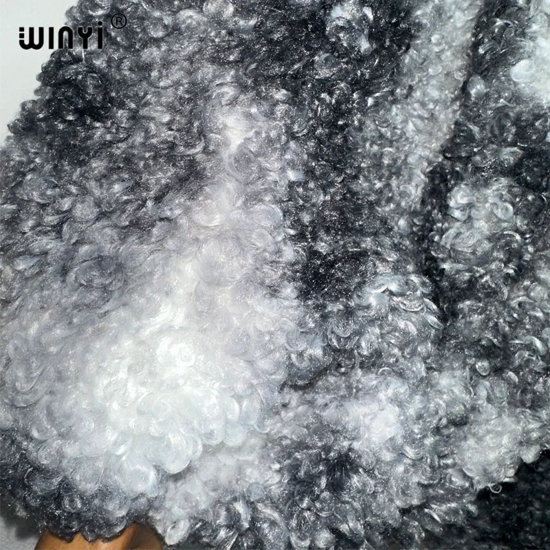 WINYI Tie-dyed loose cardigan winter coat Africa kimono Middle East fashion abaya dubai luxur winter outfits for women overcoat