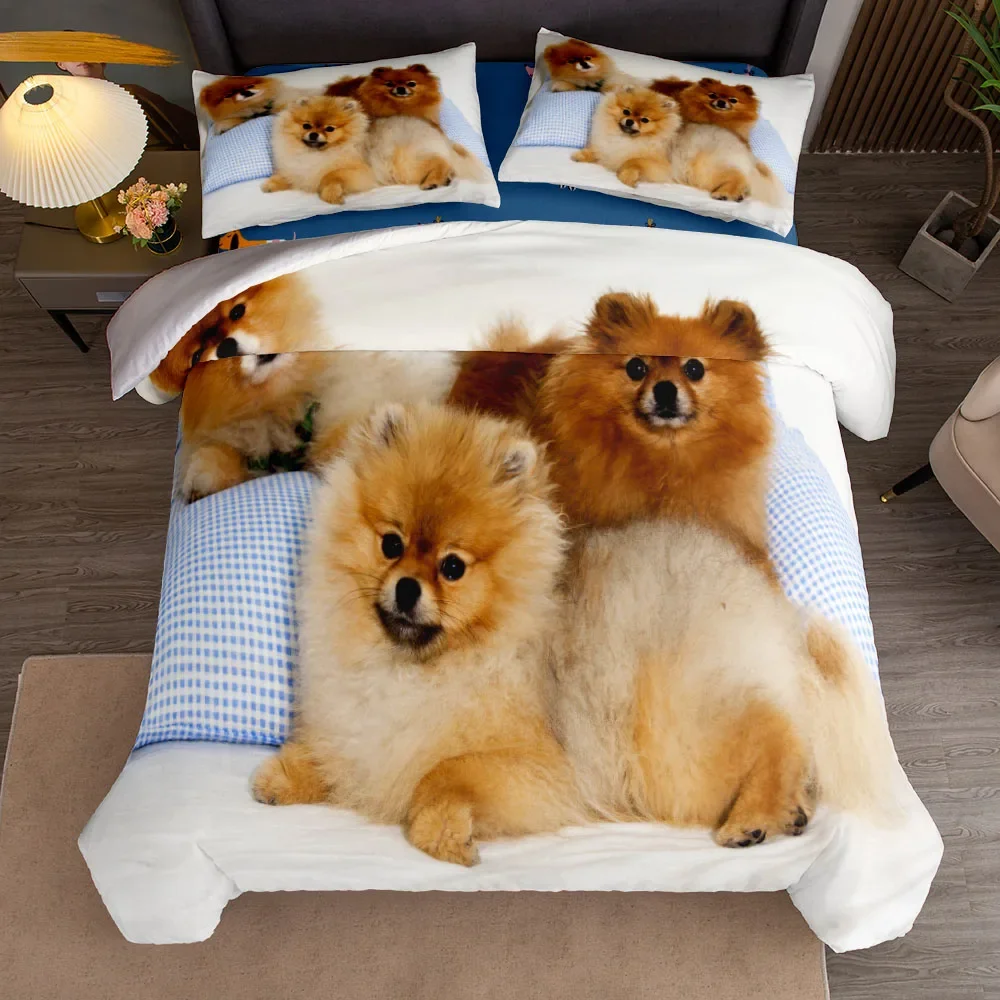 Cloudboi Dog Art Duvet Cover Set King Queen Double Full Twin Single Size Bed Linen Set