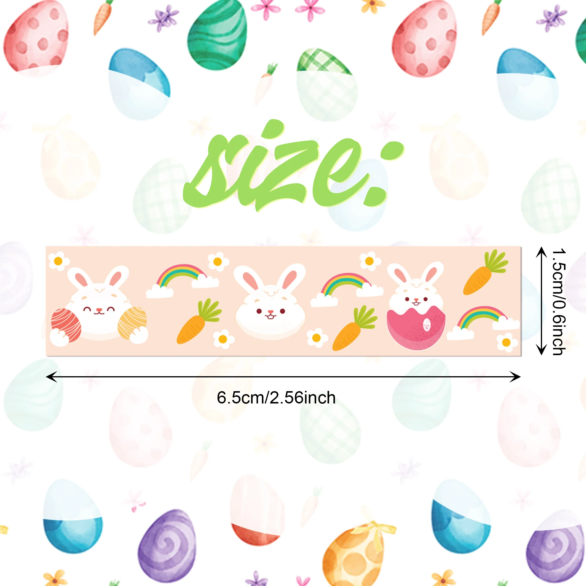 12 롤 부활절 날 토끼 계란 패턴 마스킹 테이프 DIY 핸드북 재료 스티커 Washi 테이프 Scrapbooking 생일 선물 용품