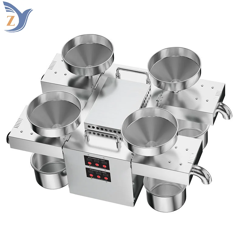 Oil Press Machine B04 Four-in-one Stainless Steel Commercial Kitchen Seeds Sunflower Sesame Coconut Peanut Bean Extraction Maker 6