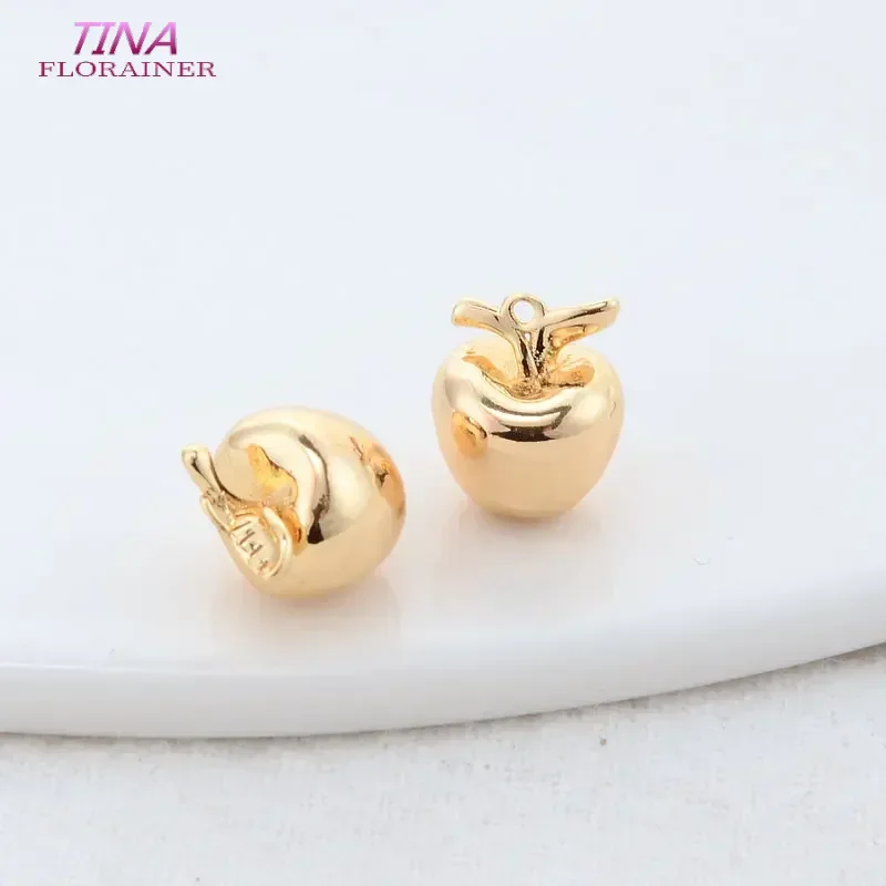 8*10MM 14K Gold Farbe Messing Äpfel Charms Anhänger Schmuck Machen Liefert Diy Halsketten Armband Erkenntnisse Zubehör