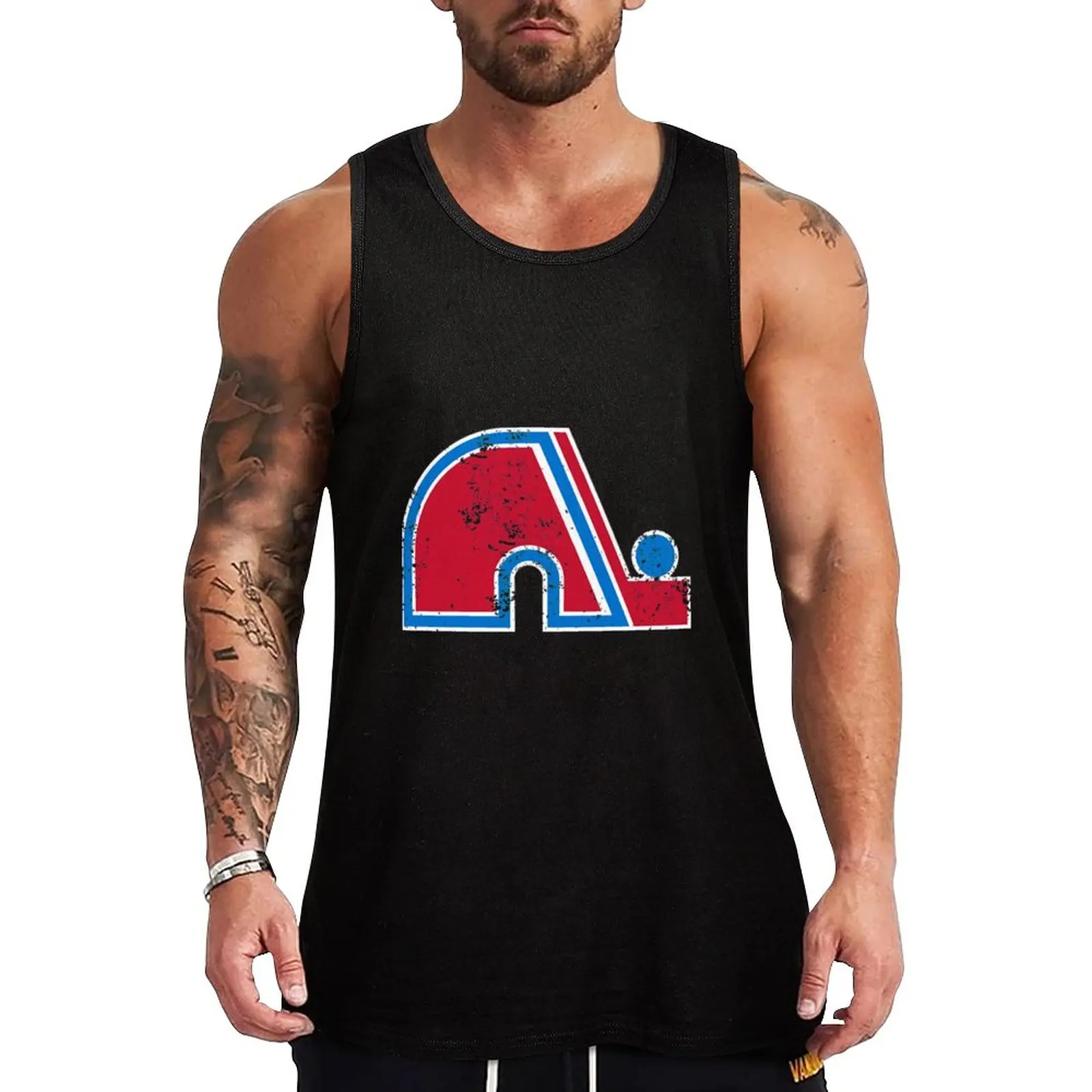 

New Quebec Nordiques T-ShirtQuebec Nordiques Hockey Retro Tank Top T-shirt Men's gym gym t-shirts Men's vest gym men