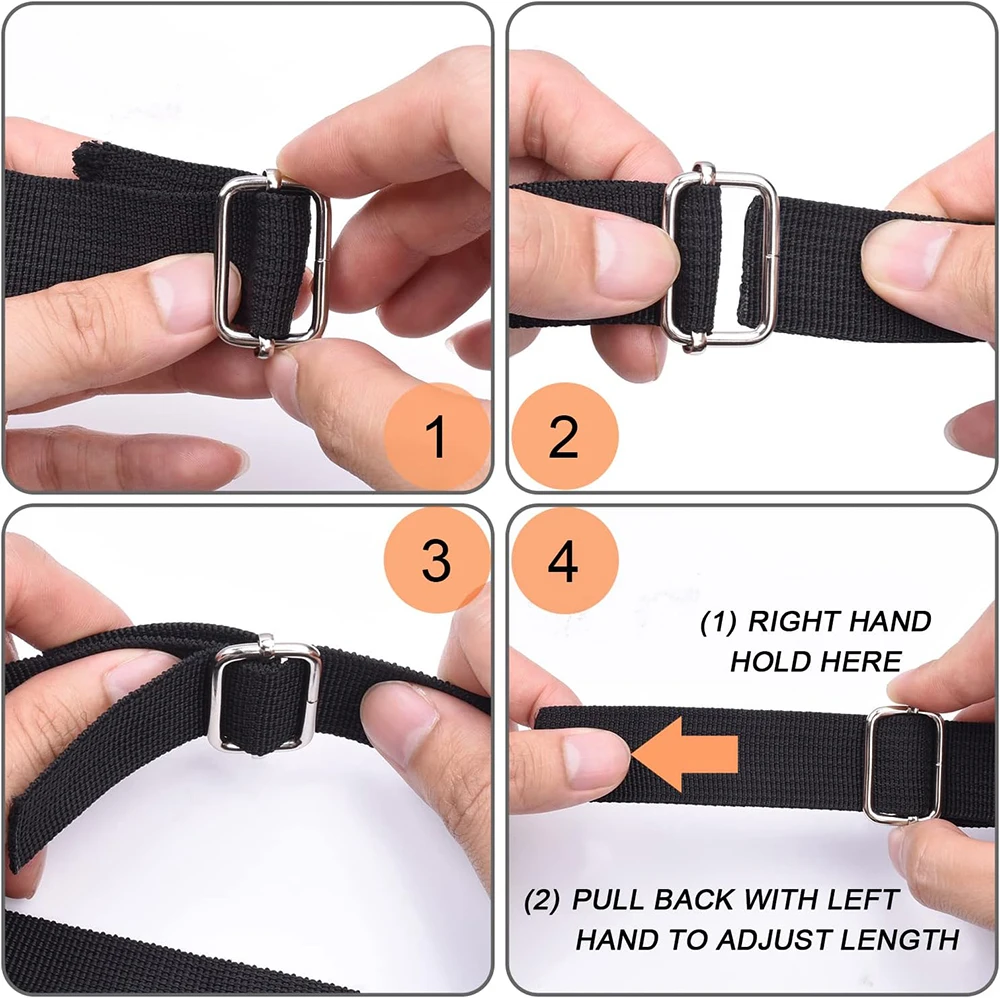Metal Slides Tri-Glides Wire-Formed Roller Pin Buckles Strap Slider Adjuster Buckles Rectangle Adjuster Belt 10pcs/pack