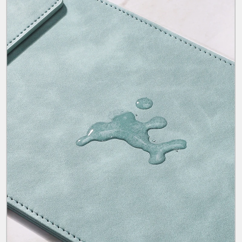 PU Leather Mini Magnetic Writing Clipboard Pure Color Writing Pad Business File Folder Restaurant Menu Covers Paper Organizer 4