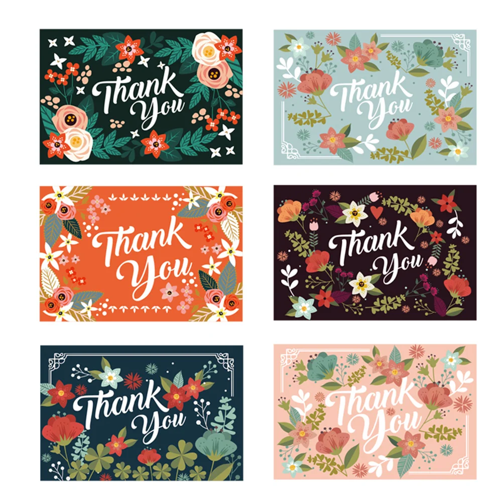 

12 Pcs Thankyou Blessing Card Gift Greeting Wish Cards Valentine's Day Mother's Wedding Invitation Thanksgiving with Envelope