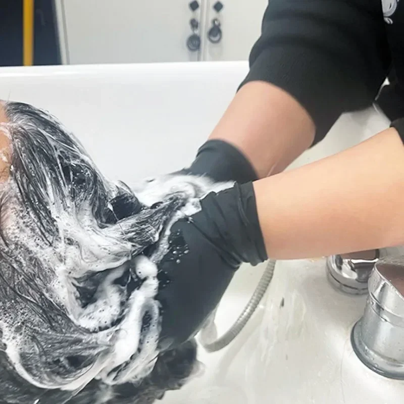 100/50PCS Black Nitrile Disposable Gloves Waterproof Disposable Cleaning Hairdressing Gloves Suitable Pet Care Tattoo Cleaning,disposable gloves,nitrile gloves,pet grooming gloves,cleaning gloves