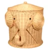 Rattan Art Elephant Hotel Towel Storage Basket Sundries Toy Storage Handmade Woven Basket Room Dirty Clothes Organizing Basket 2