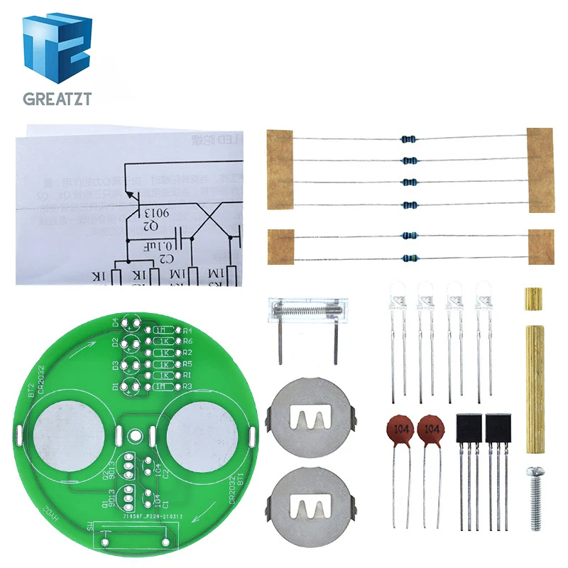 Diy Elektronik Kit LED Gyro DIY Schweißen Kit Rotierende Laterne Inline Komponenten Diy Elektronische Sodierung Projekt (Keine Batterie) – Detail 6