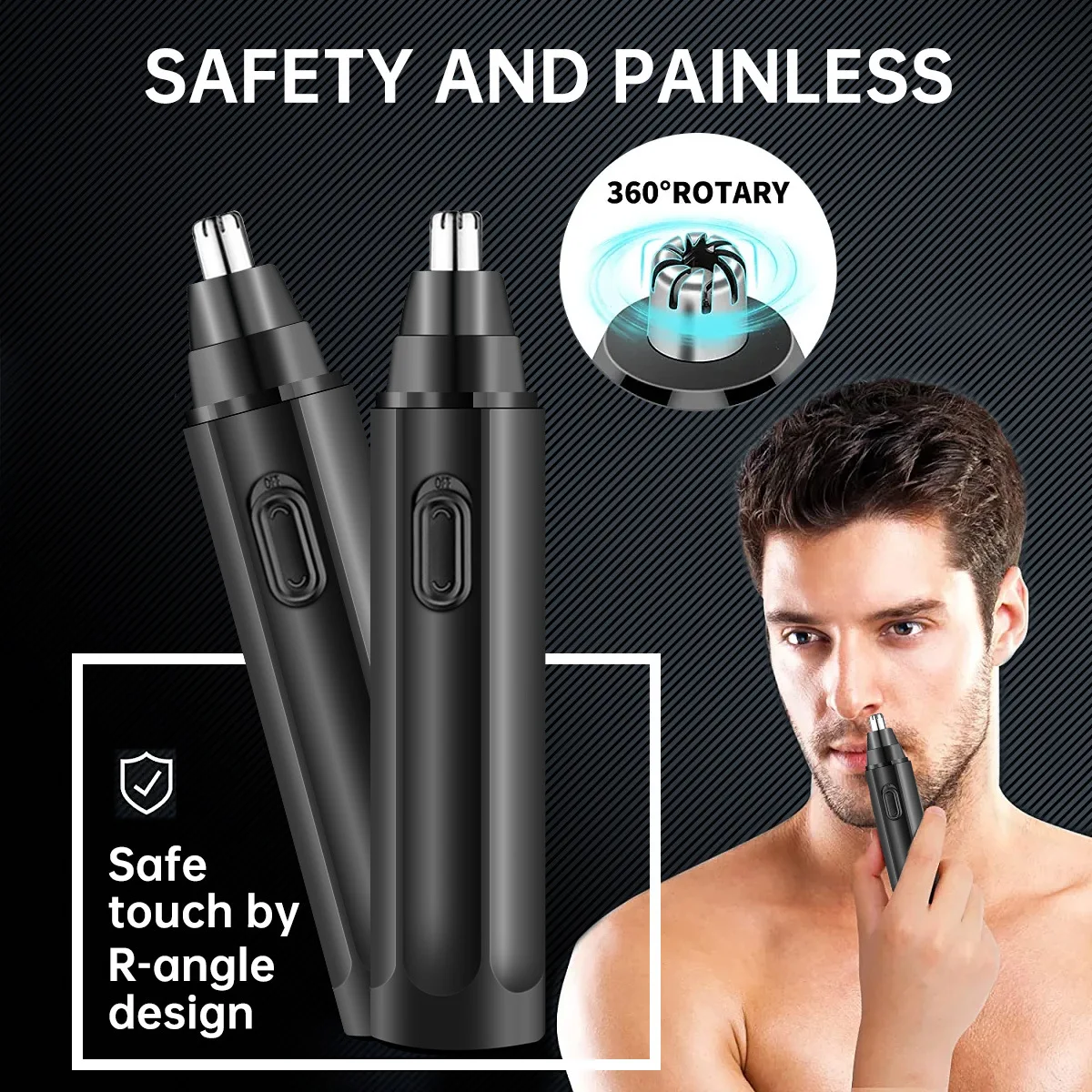 Electric Nose Trimmer for Men Usb Rechargeable Ear Trimmer for Men Women  Mini Portable Nose Hair Shaver Waterproof Safe Clean 2