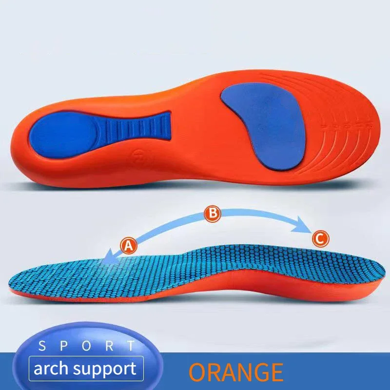 Enhanced Sport Comfort Insoles: Orthopedic Support, Shock Absorption, Breathable Cushion for Active Feet