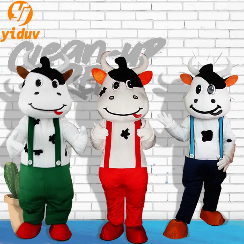 

2023 Cute Cow Baby Mascot Cartoon Cosplay Bull Costumes Suit Christmas Halloween Birthday Party Easter Carnival Celebration