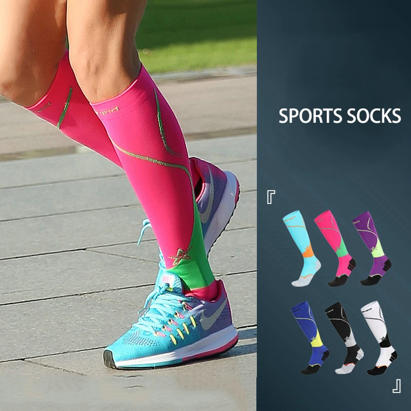 Long Tube Running Socks Elastic Marathon Leg Compression Socks Adult Football Men and Women Summer