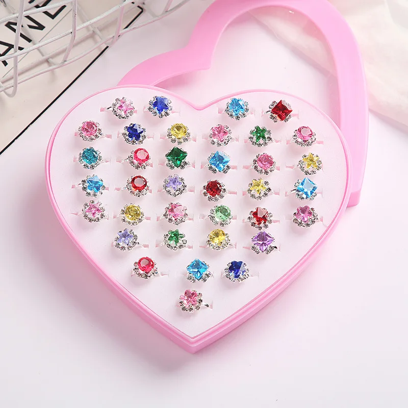 Cute Cartoon Princess Rings Beauty Fashion Toys Jewelry Accessories Gifts
