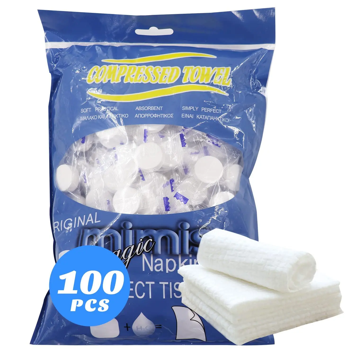 

50-100-200Pc Disposable Compressed Towels Napkin Tissue Portable Camping Wipes Coin Tissue Travel Towel Washcloth for Sport Home