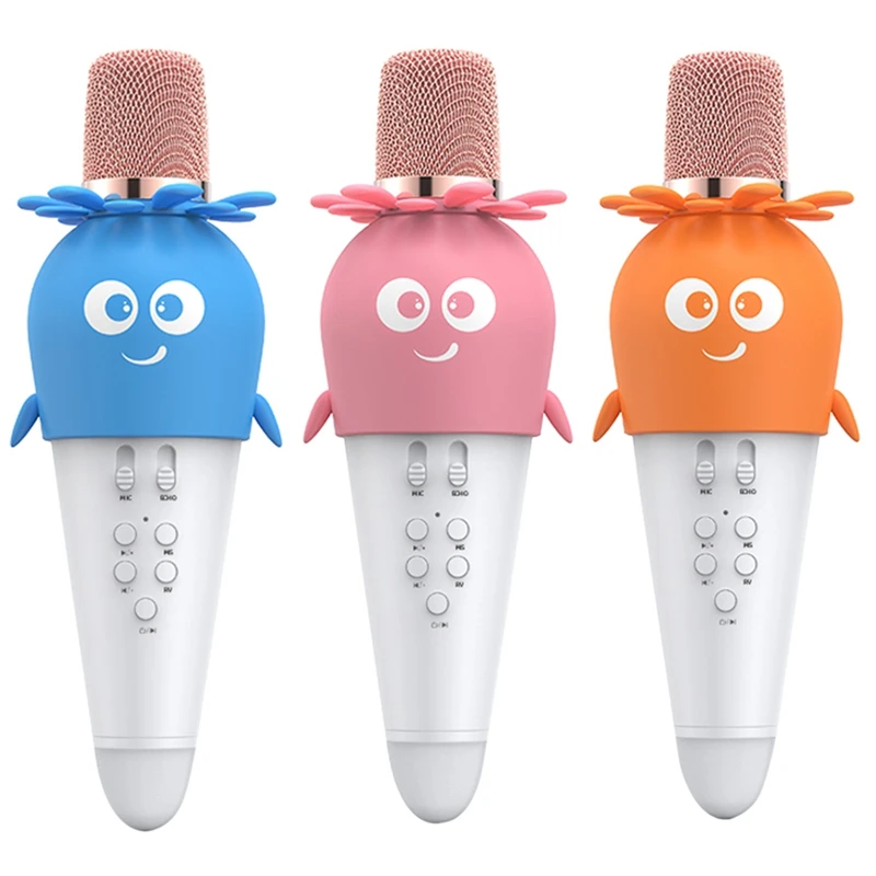 

Беспроводной Bluetooth микрофон, ручной конденсаторный микрофон, динамик с функцией записи, микрофон для караоке для детей