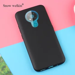 Simple Matte Soft Silicone Back Cover Phone Case for Nokia 1.4 (Black)