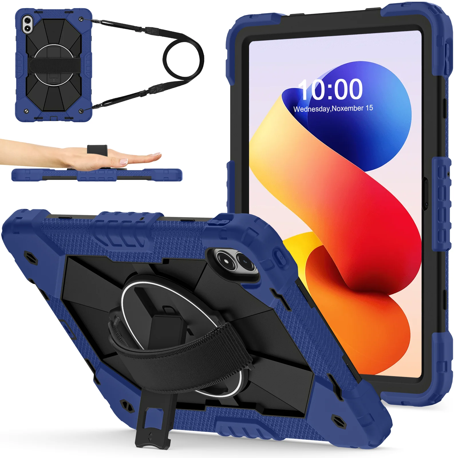 Enhanced Protective Tablet Case with Shoulder Strap, Heavy Duty Design