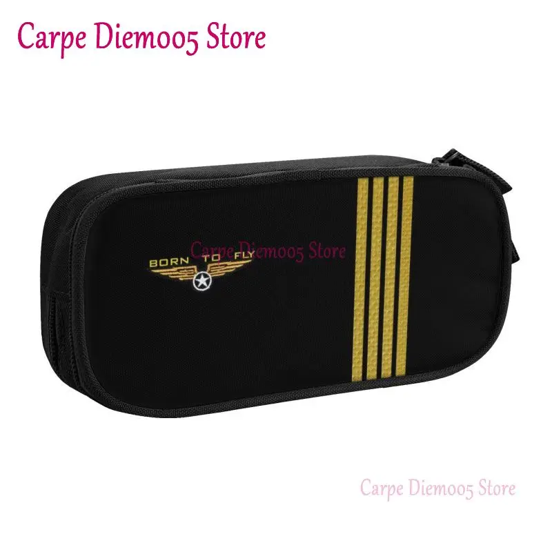 Aviator's Dream Large Capacity Pencil Case - Flight Simulator Design School Accessory