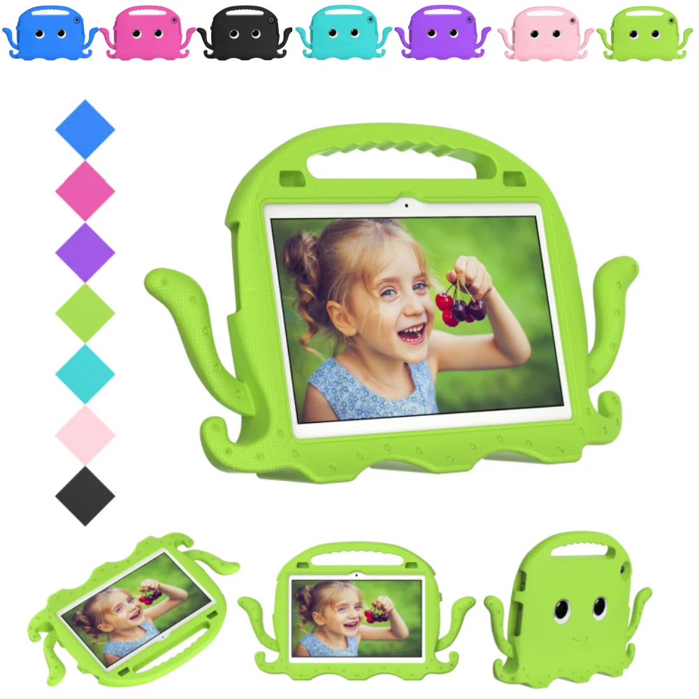 Children's Washable EVA Octopus Tablet Case with Strap - Cartoon Cover