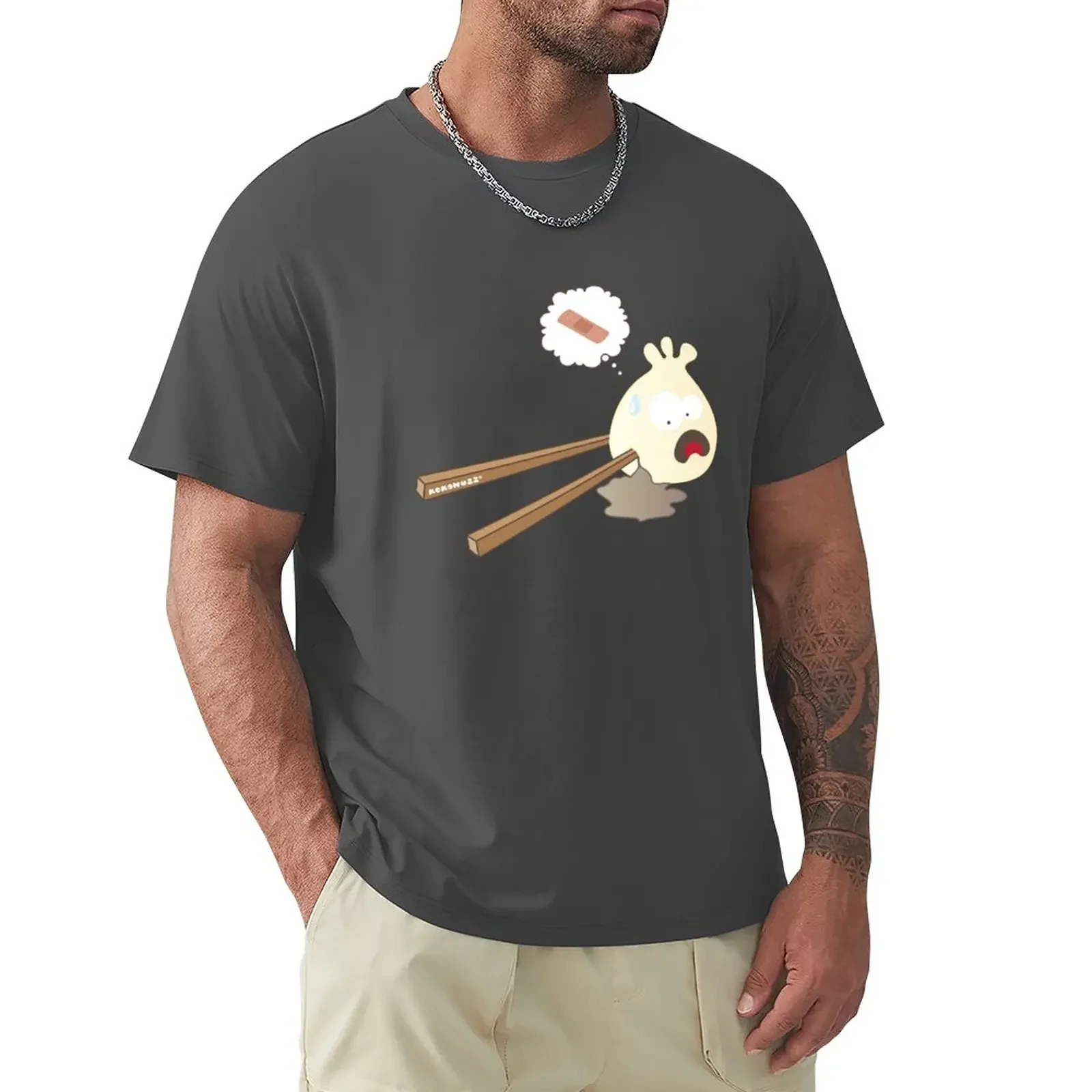 

Dumpling hurt by chopsticks T-Shirt Oversized t-shirt plus size tops heavyweight t shirts Men's t-shirts