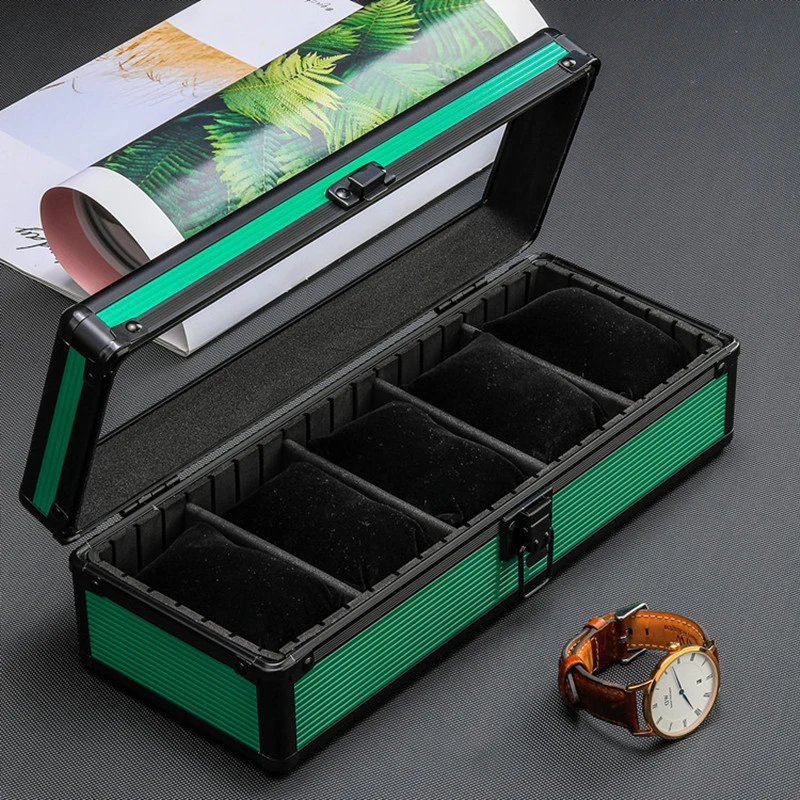Watch Storage Box Aluminum Suitcase Case Display Storage