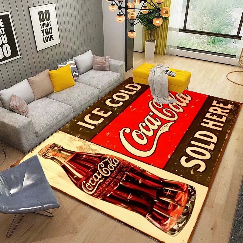 

CocacolaHome Decoration Plush Carpets Bedroom Window Bedside Home Decoration Carpet Outdoor Camping Mats Children's Crawling Rug