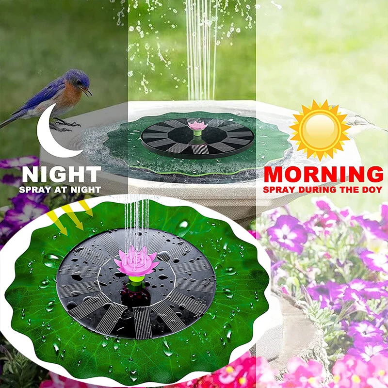 

3W Solar Floating Fountain Yard Garden Lotus Leaf Water Fountain Pool Pond Decoration Solar Panel Water Pump Patio Lawn Outdoor