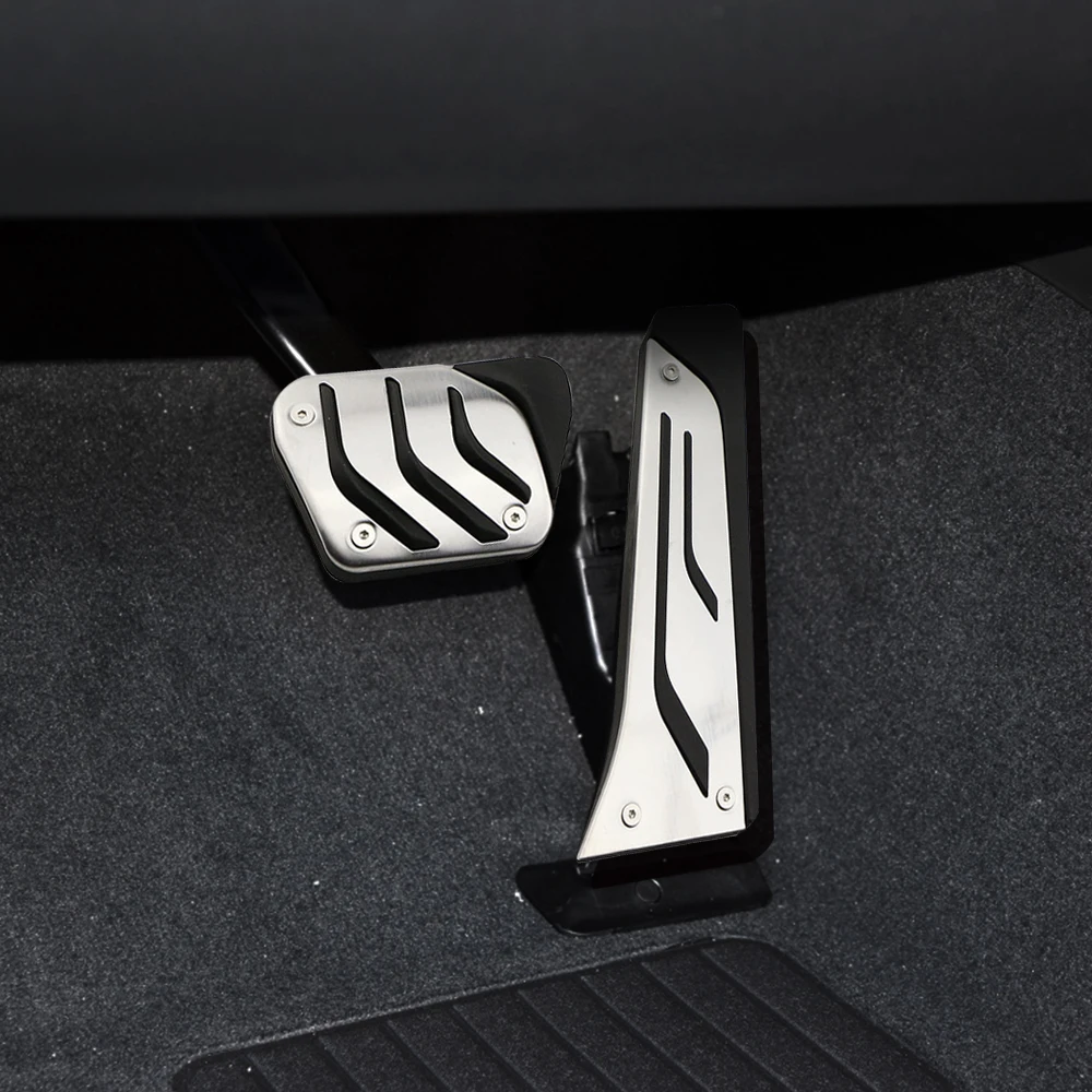 Premium Aluminum Car Pedal Covers - Anti-Slip Brake and Accelerator Pads