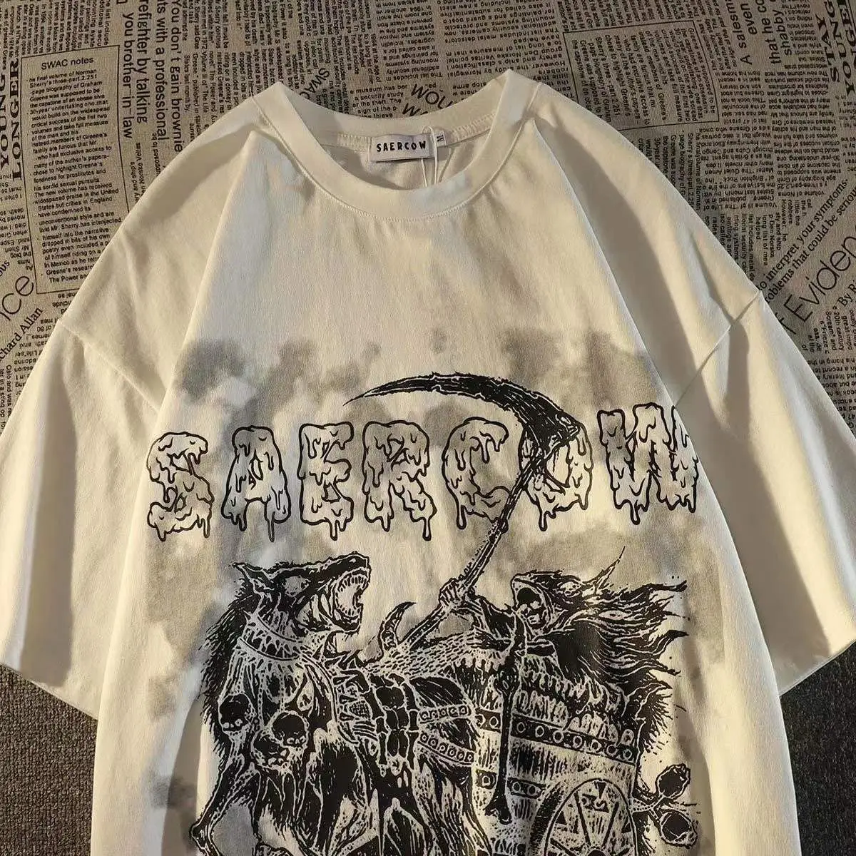 

Funny Print T-shirt O-neck Short Sleeve Women Men Fashion Blouses 2023 Loose Hip-hop Streetwear Y2k Clothes Top Street New