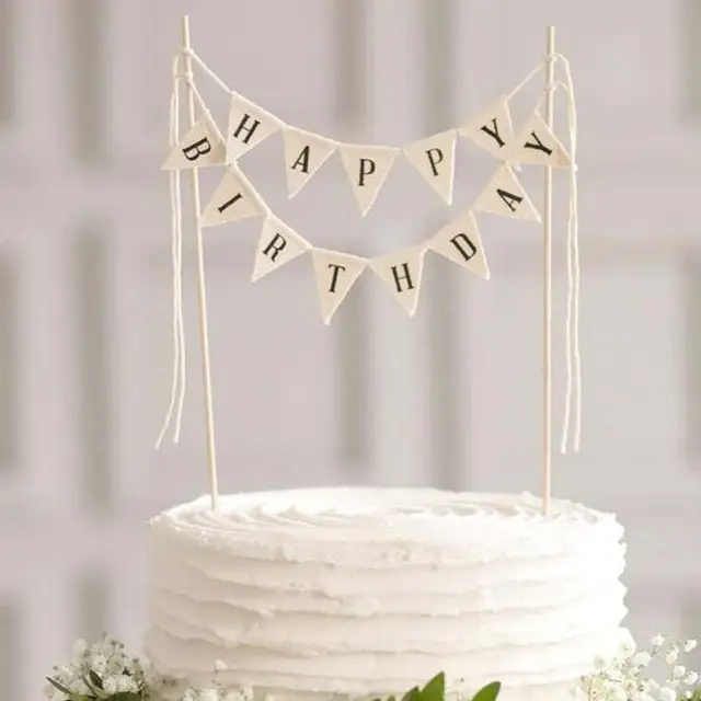 New Birthday Cake Flag Topper