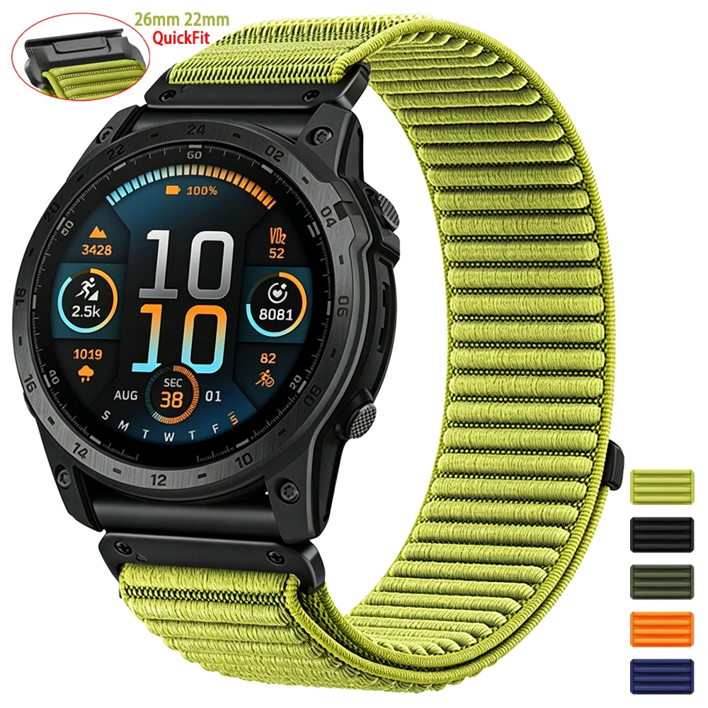 Versatile Nylon WatchBand with QuickFit 22mm & 26mm