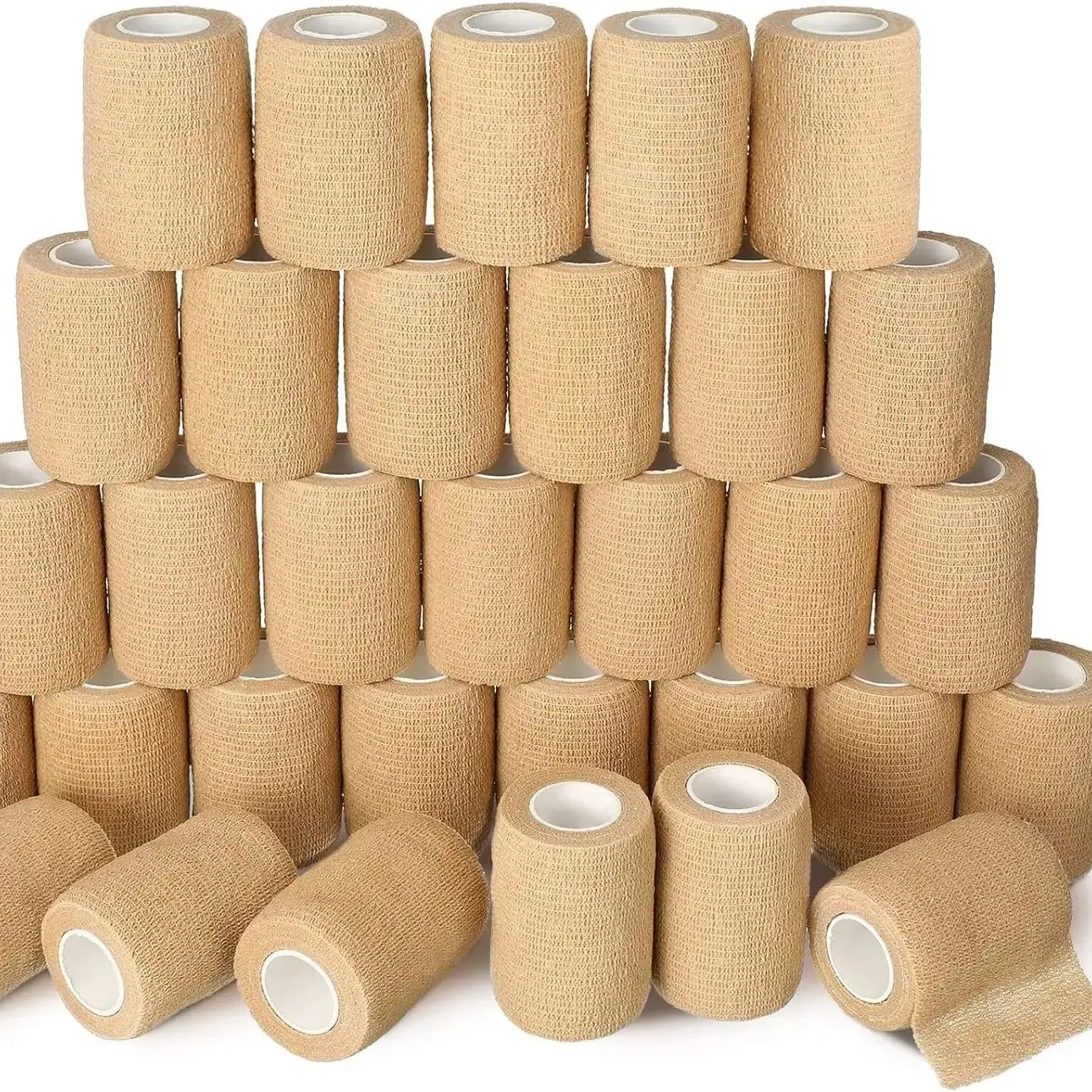 Description Picture 2 of itemSelf Adhesive Bandage Wrap Tape Cohesive Bandage Highly Breathable Elastic Bandage Athletic Nonwoven Tattoo Handle Bandage
