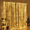 Copper Wire Curtain LED String Lights Holiday Lighting Fairy Garland For Christmas Tree Wedding Party Decoration Curtain Natal 2