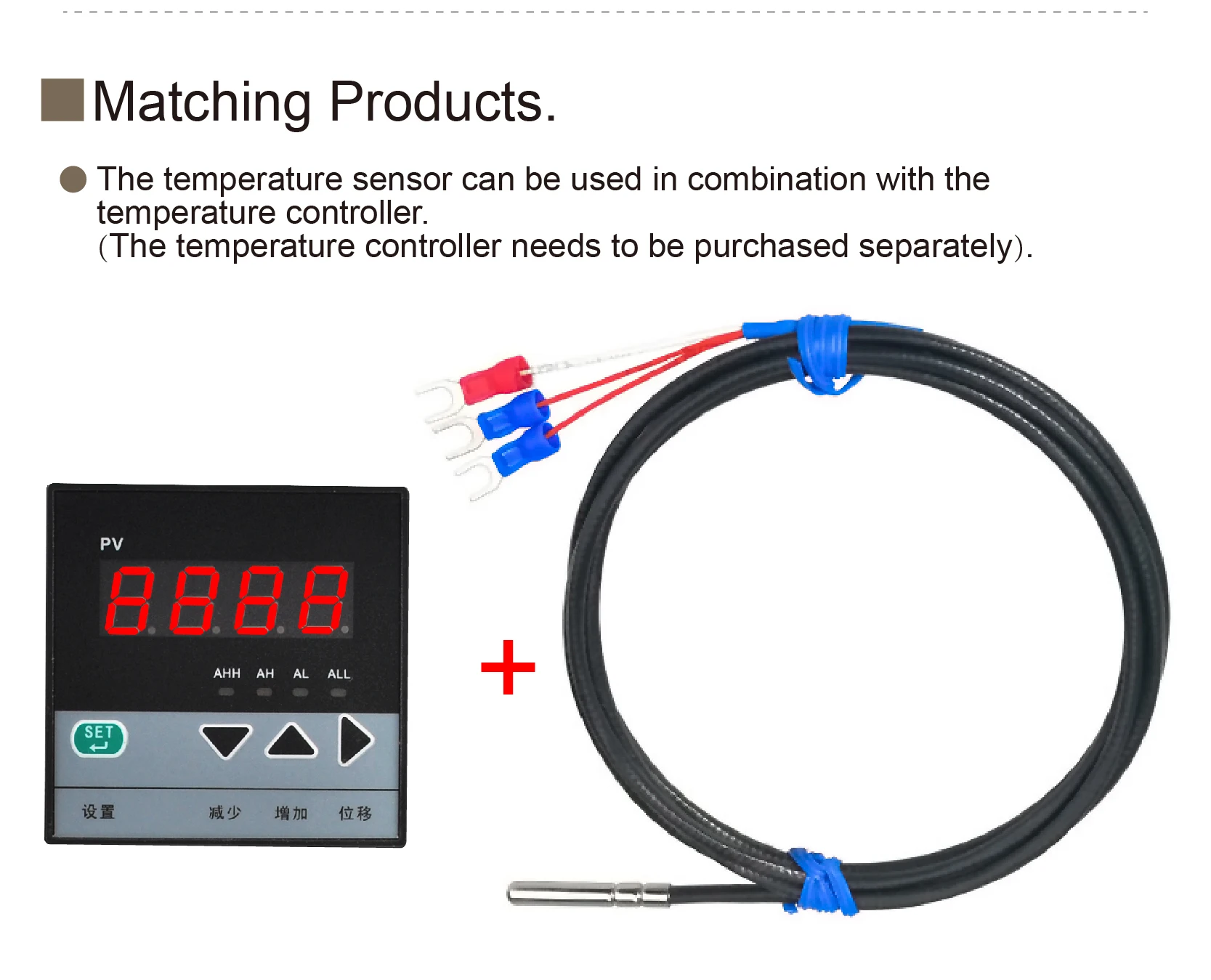 PT100/PT1000 Cryogenic RTD Sensor Probe -200~260C 4x30mm Waterproof Stainless St
