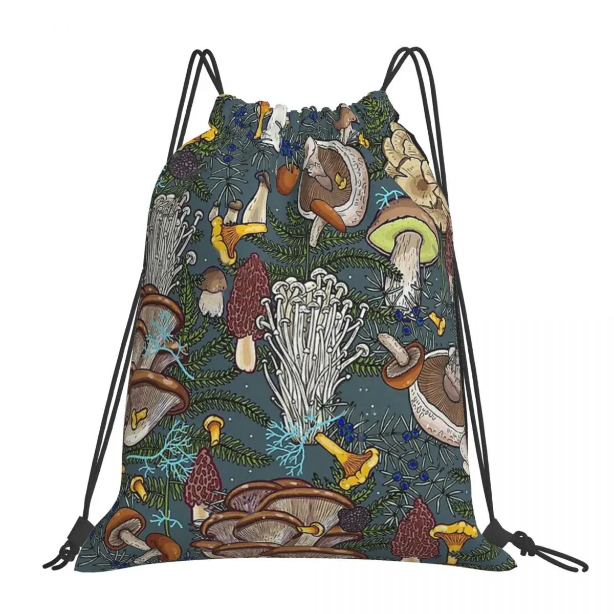 

Meme Mushroom Mushrooms Forest Print Drawstring Storage Backpack Teenager Travel Bag Multi-function Pocket