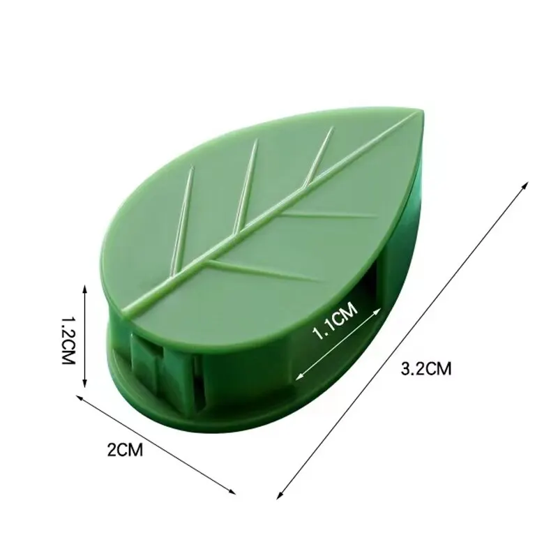 10Pcs Plant Climbing Wall Fixer Leaf Type Green Plant Invisible Fixing Device Vine Clip Fastener Snap Traction Shaping